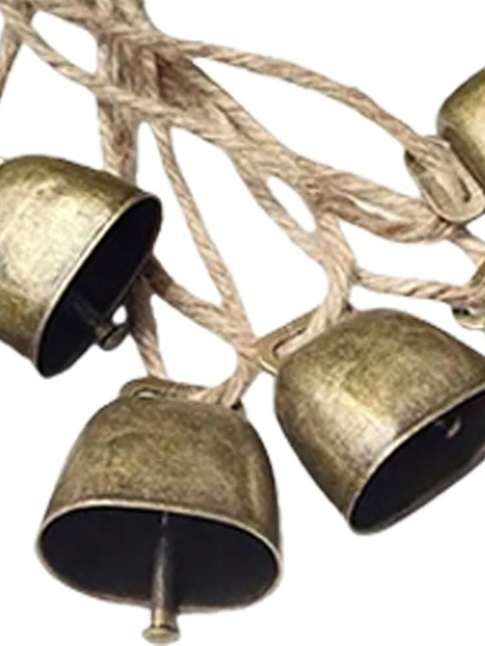 6Pcs Antique Metal Bells with Rope for Home Decors Craft Project Pet Accessories